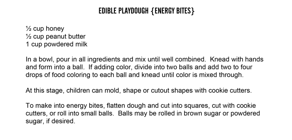 Edible Playdough Energy Bites Recipe