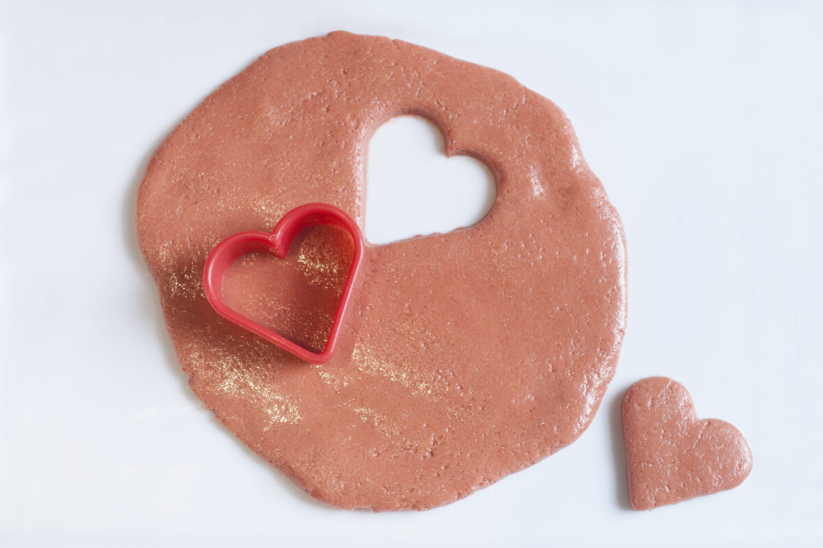 Valentines edible playdoug