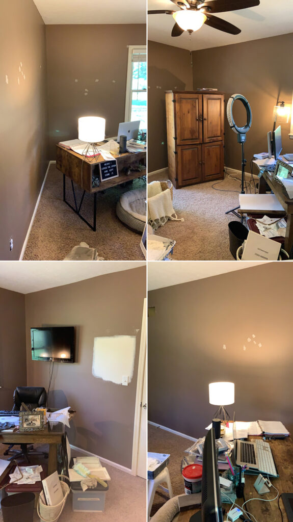 Christy B Photography home office before