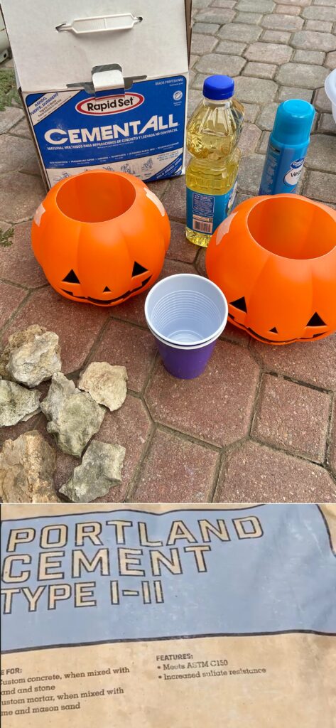 Concrete Pumpkin Planter Supplies