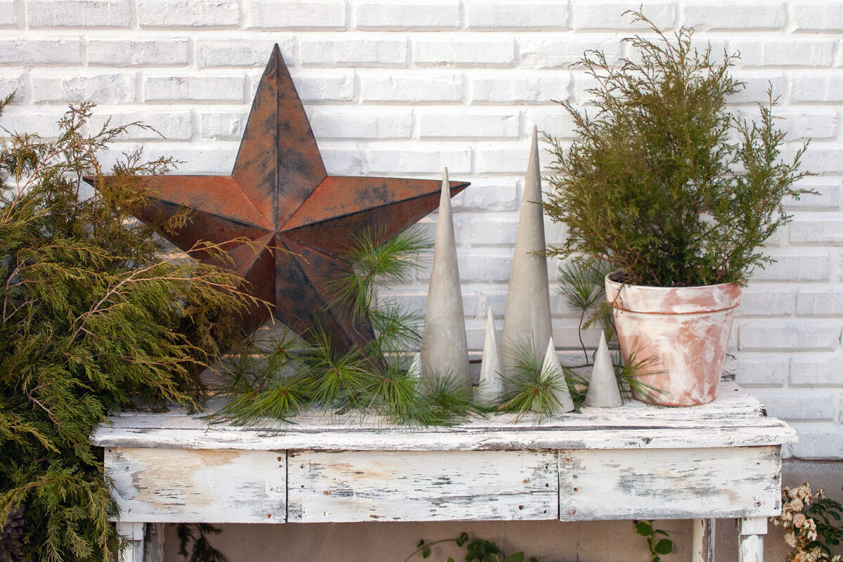 Concrete Christmas Trees - Outdoor Decor