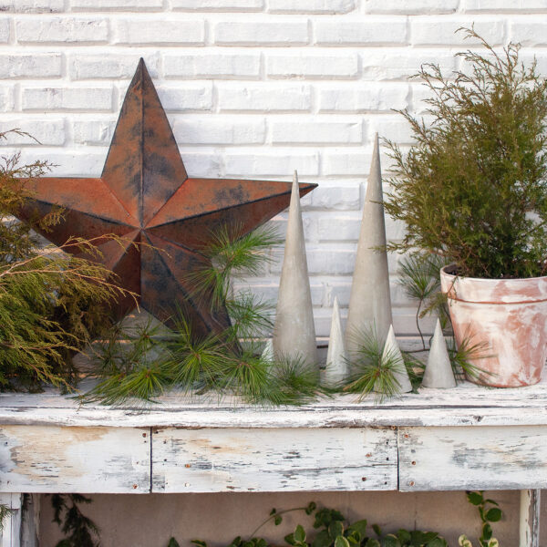 Concrete Christmas Trees - Outdoor Decor