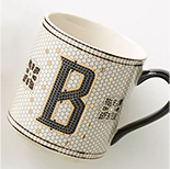 Anthropology Tiled Monogram Mug