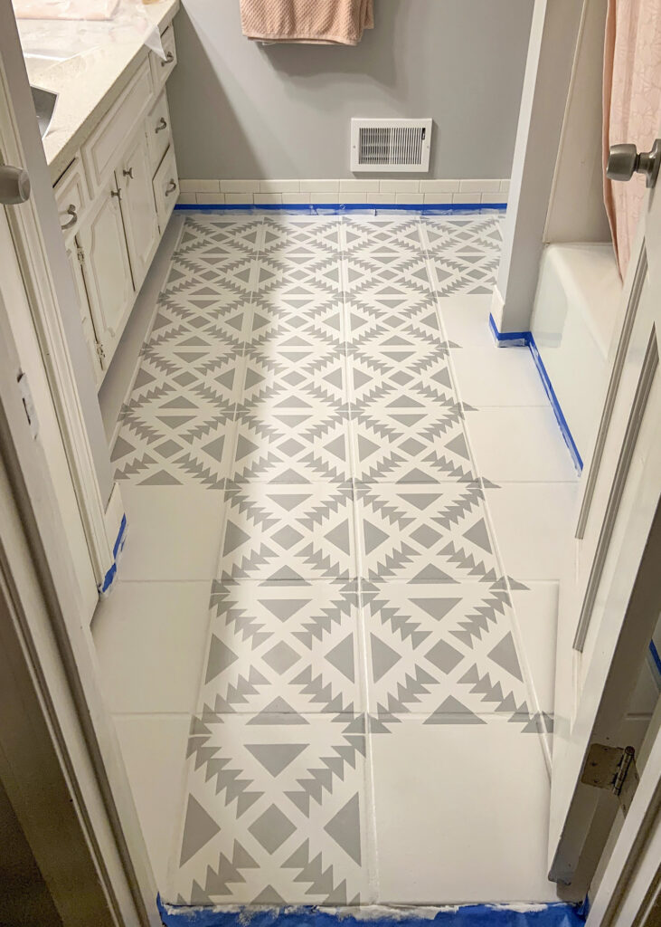 Painted Stencil Floor Process