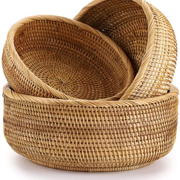 Nesting Rattan Fruit Baskets