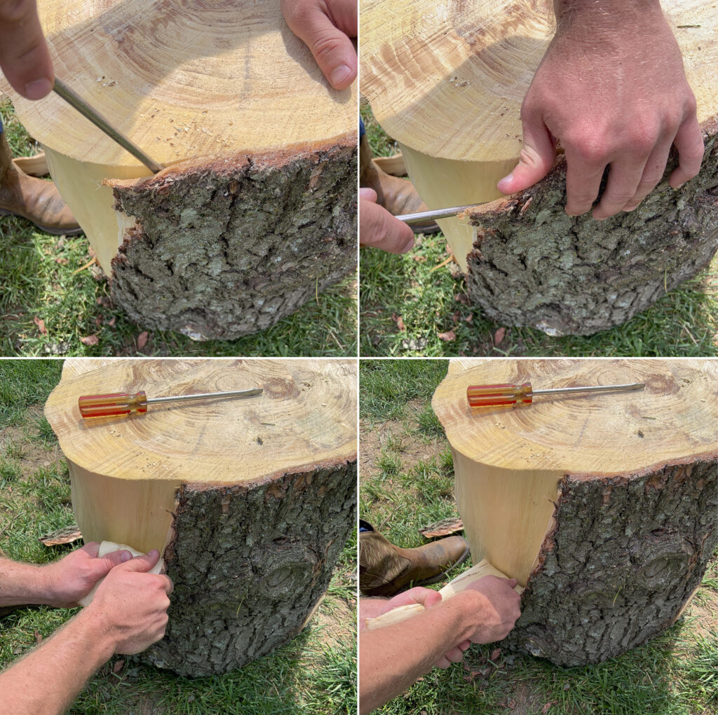 Tree Stump Side Table How-To