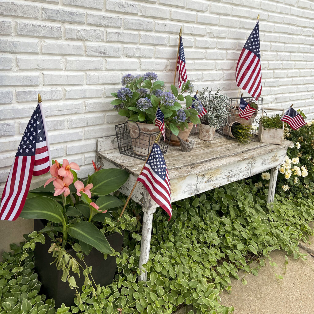 Patriotic Potting Bench