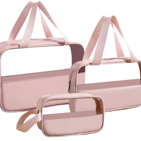 Clear Travel Toiletry Bag Set