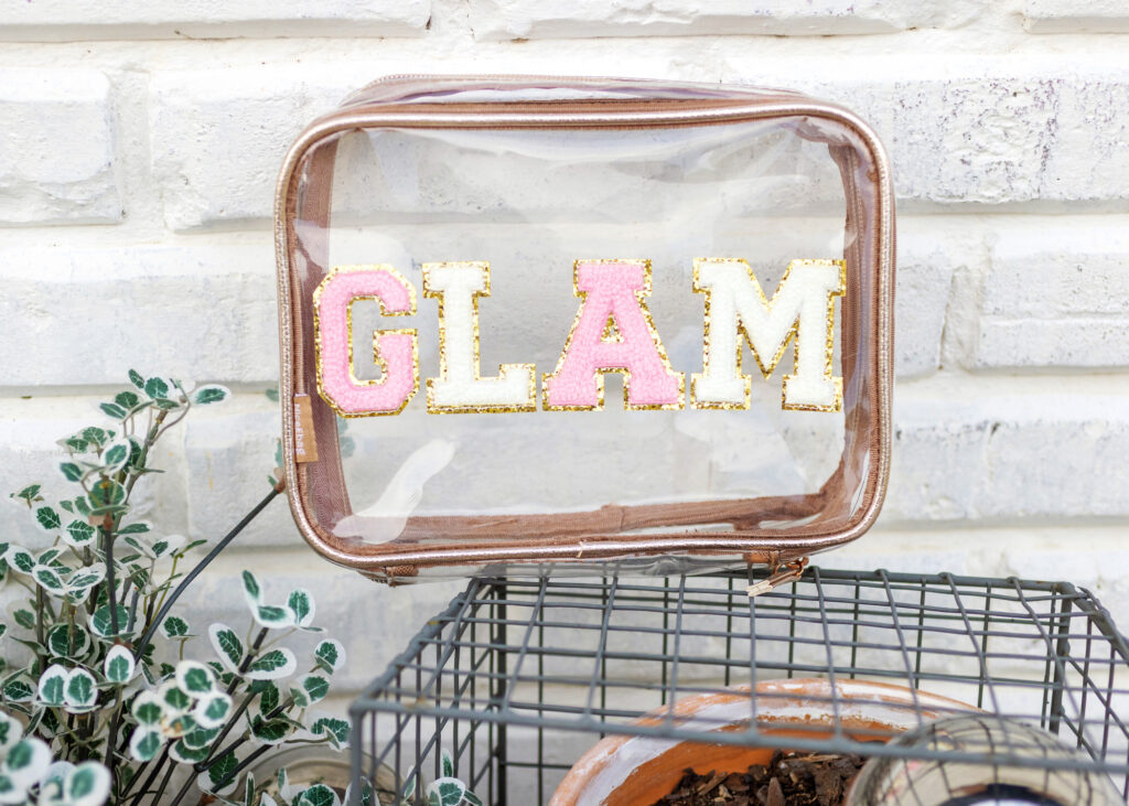 GLAM Chenille Letter Clear Case