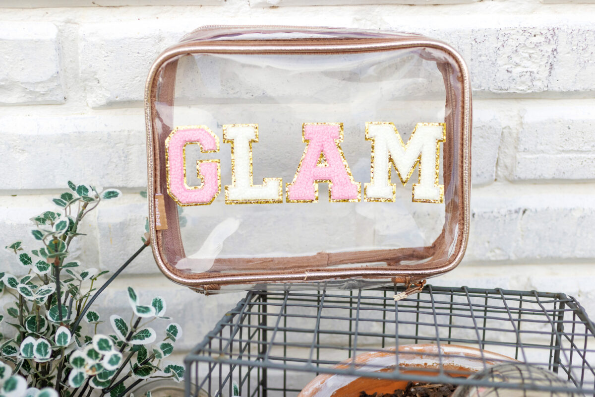 GLAM Chenille Letter Clear Case
