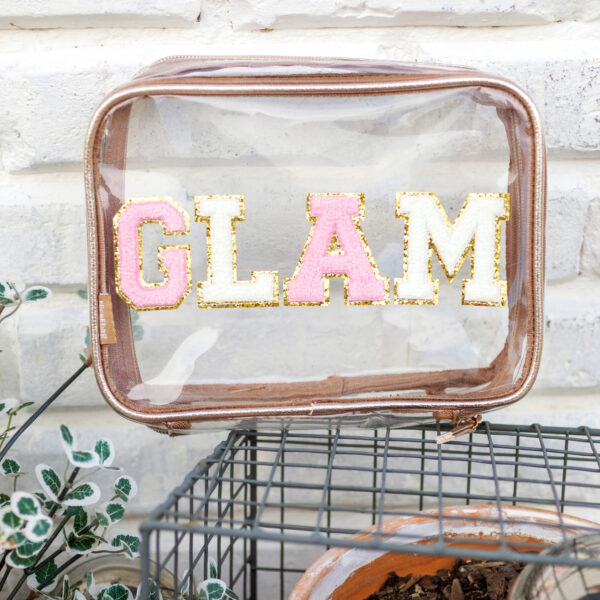 GLAM Chenille Letter Clear Case