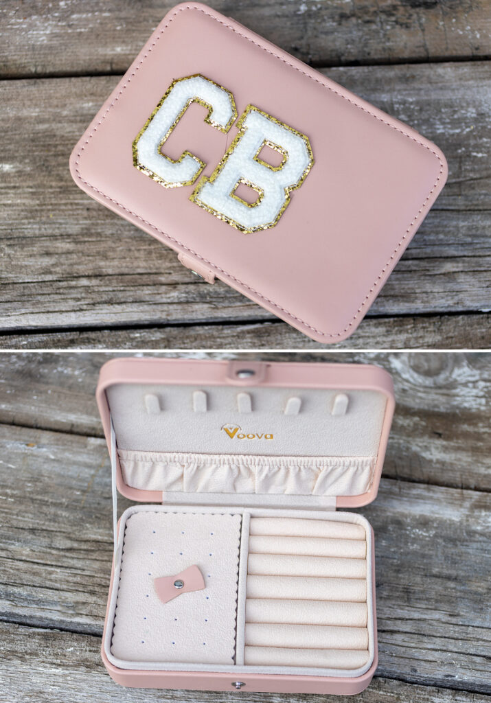 Travel Jewelry Case Chenille Initials DIY