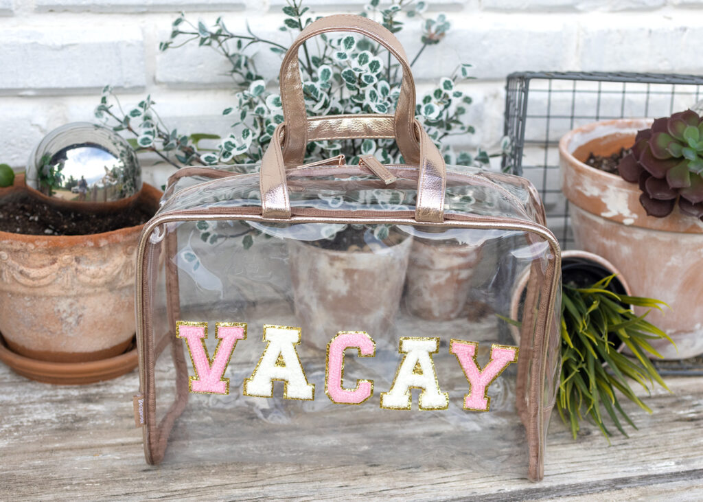 VACAY Makeup Bag Chenille Letters