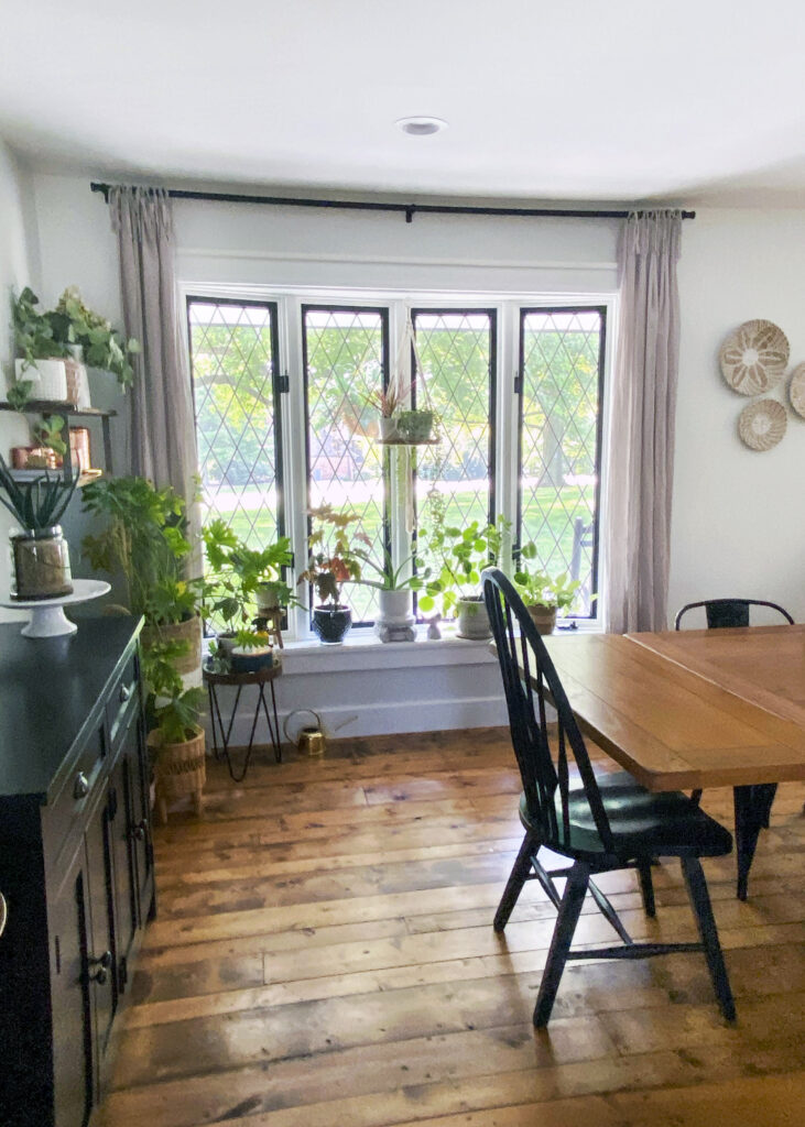 After: Dining Room Window Curtains