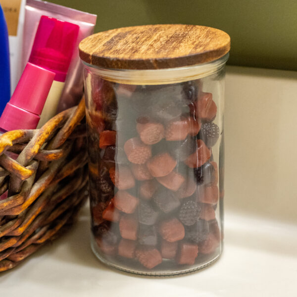 After: Glass Jar with Stained Lid