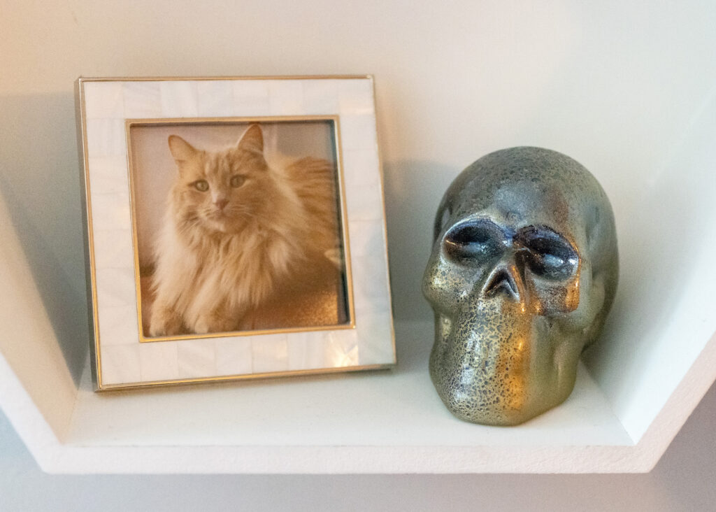 Antiqued Gold Skull