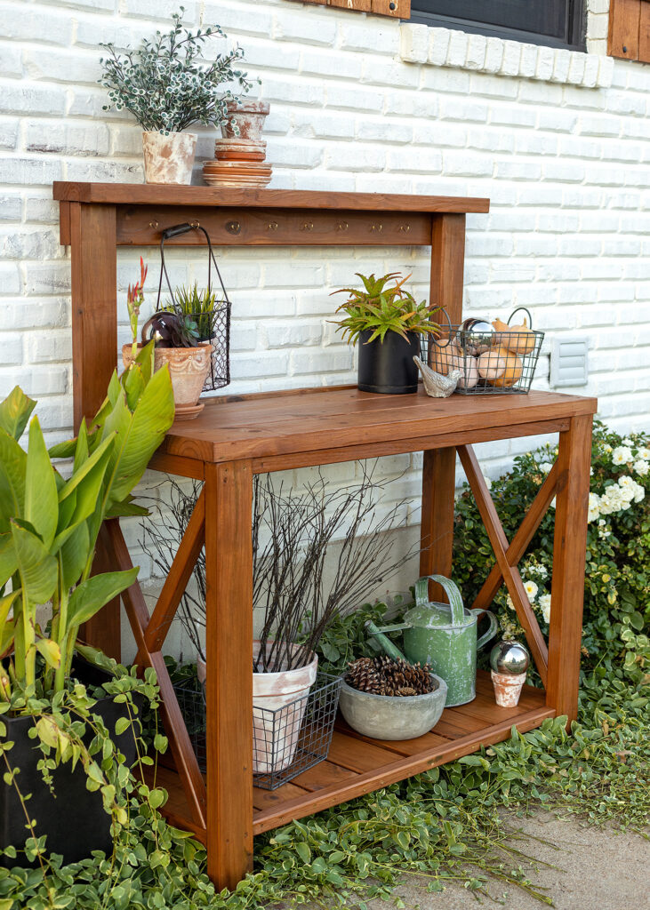 DIY Cedar Potting Bench