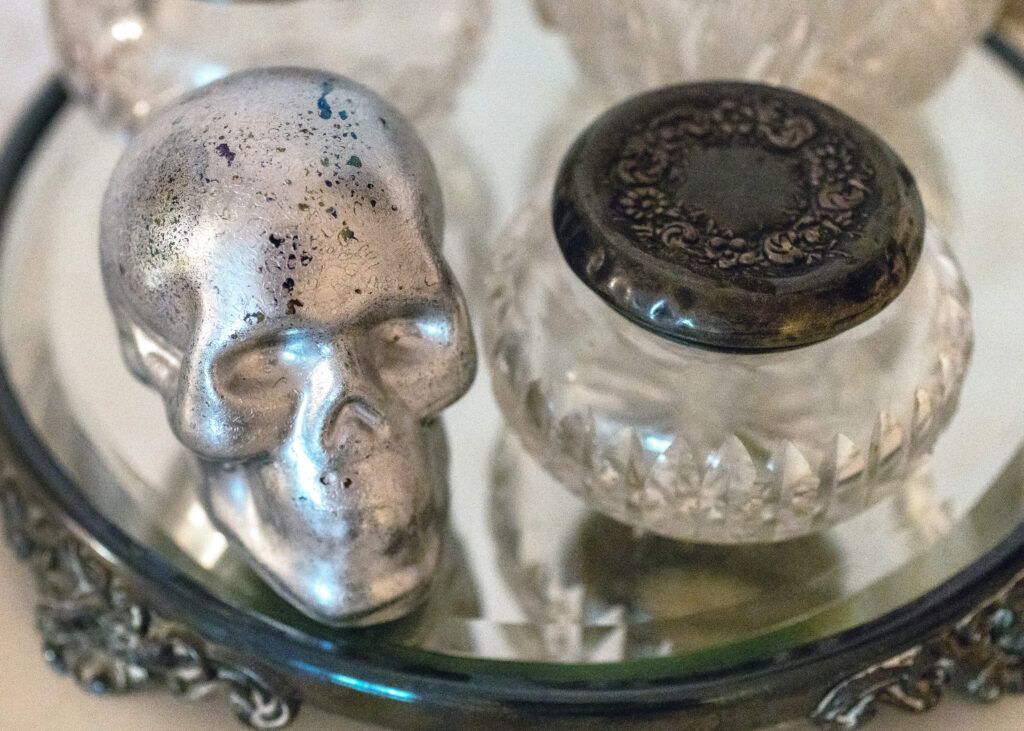 How to Antique Glass Dollar Tree Halloween Decor