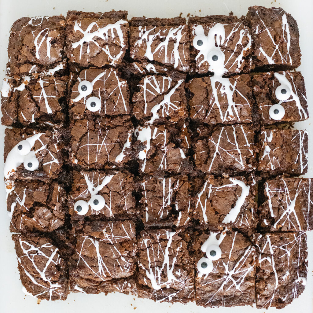 Cobweb Brownies