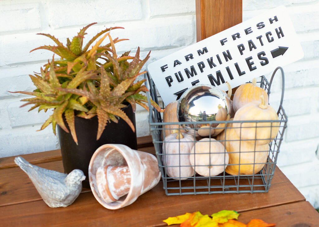 Potting Bench Fall Decor