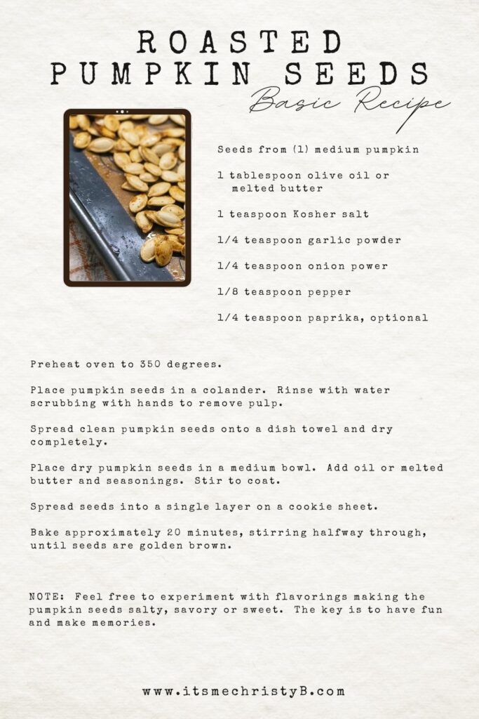 Roasted Pumpkin-Seeds Printable Recipe