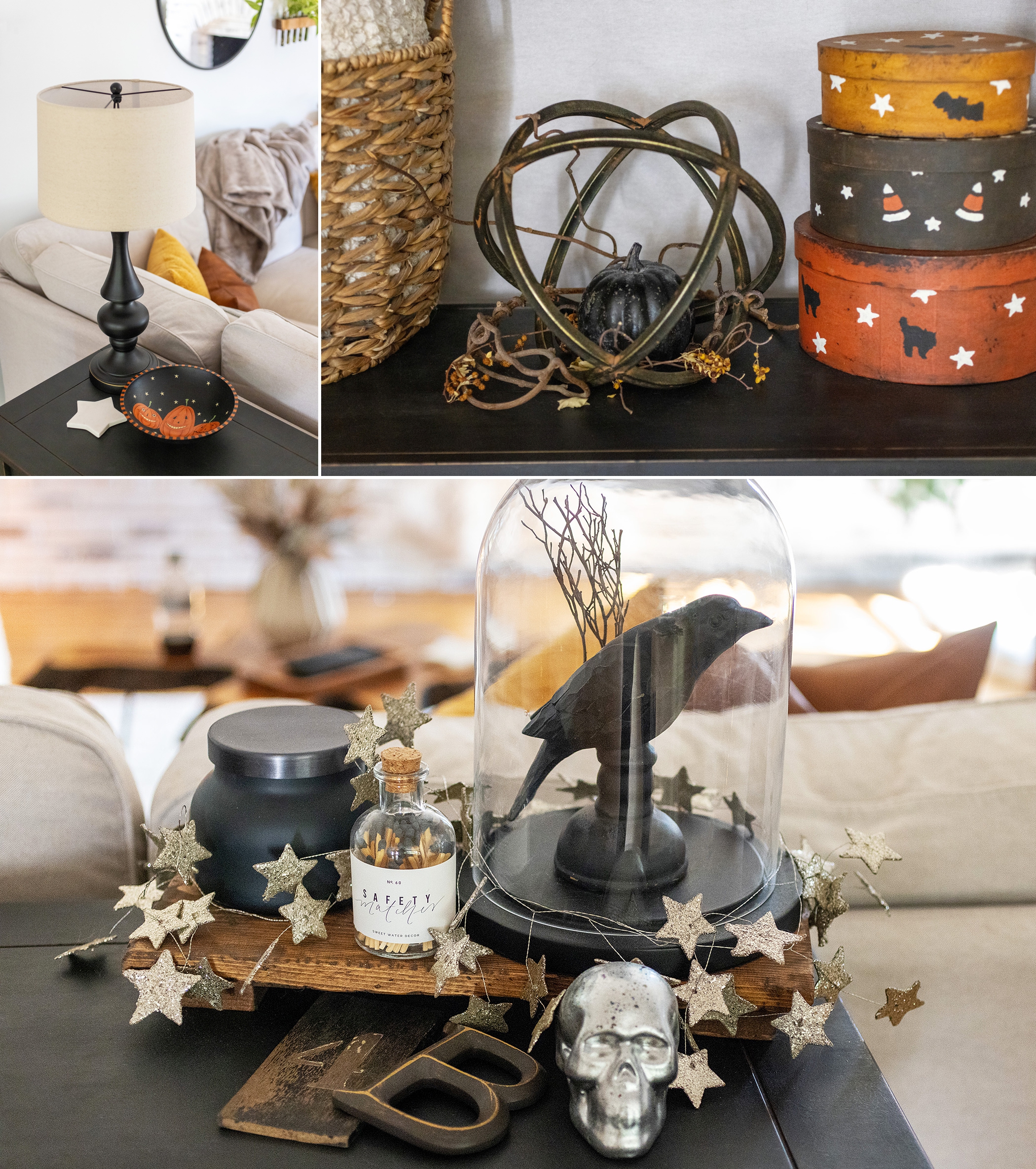 chistyB Fall/Halloween Sofa Table Decor