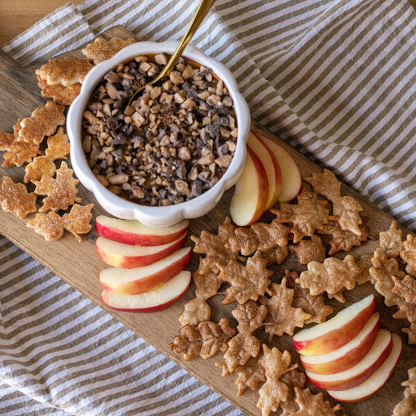 Caramel Apple Dip Leaf Pie Crust Cookies