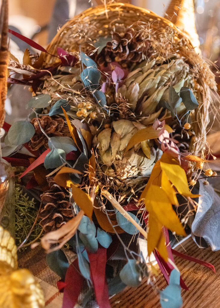 Thanksgiving Cornucopia Tablescape