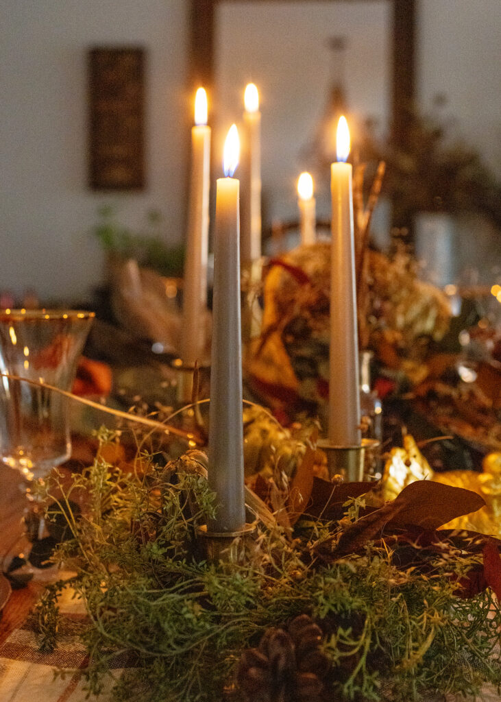 Thanksgiving Dining Table Candles