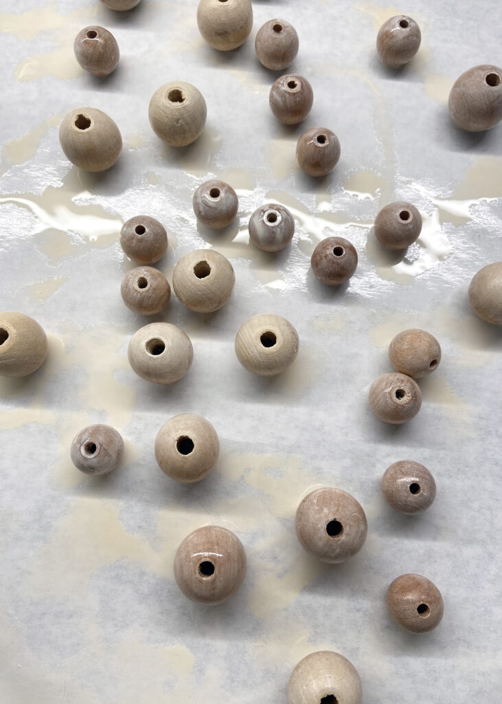 Stained Wood Beads