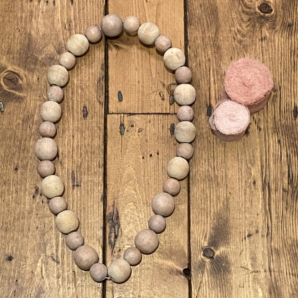 Wood Bead Heart DIY Steps