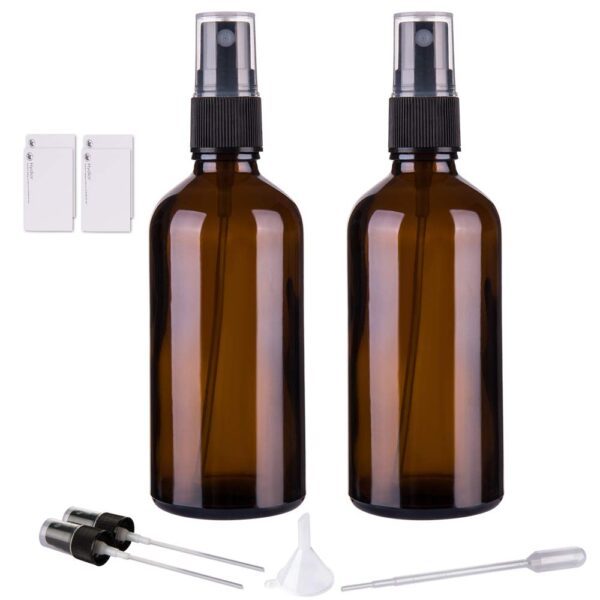 4 Ounce Amber Glass Spray Bottles