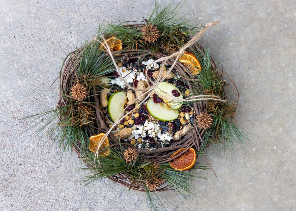 Grapevine Wreath Bird Feeder