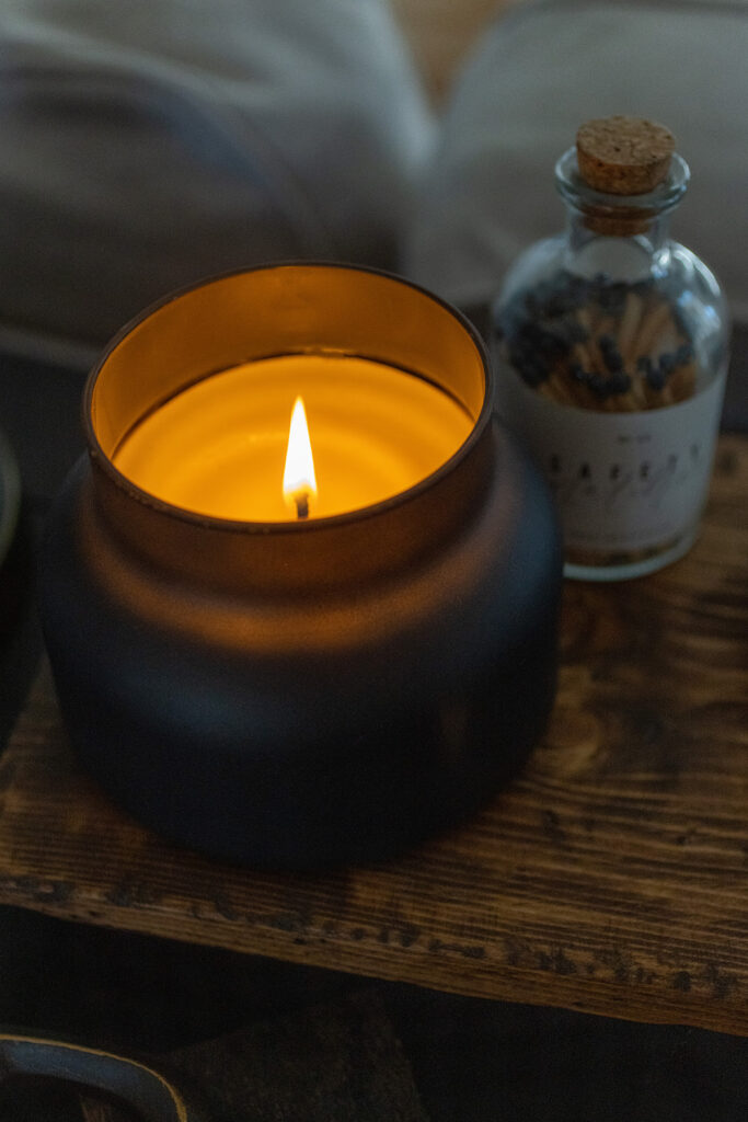 Cozy Burning Candle
