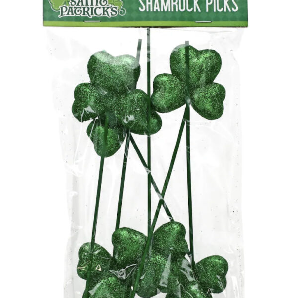 Glitter Shamrock Picks