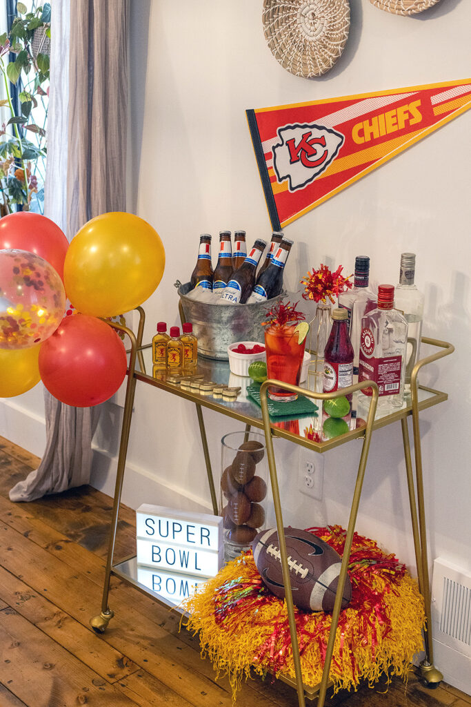 Chiefs Super Bowl Bar Cart