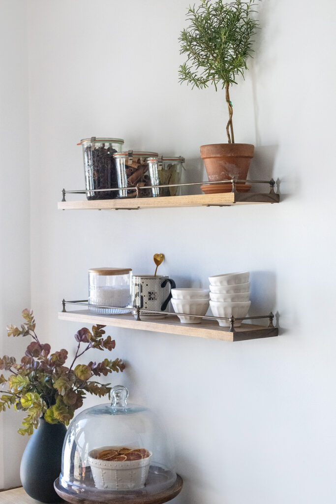 DIY Kitchen Shelves