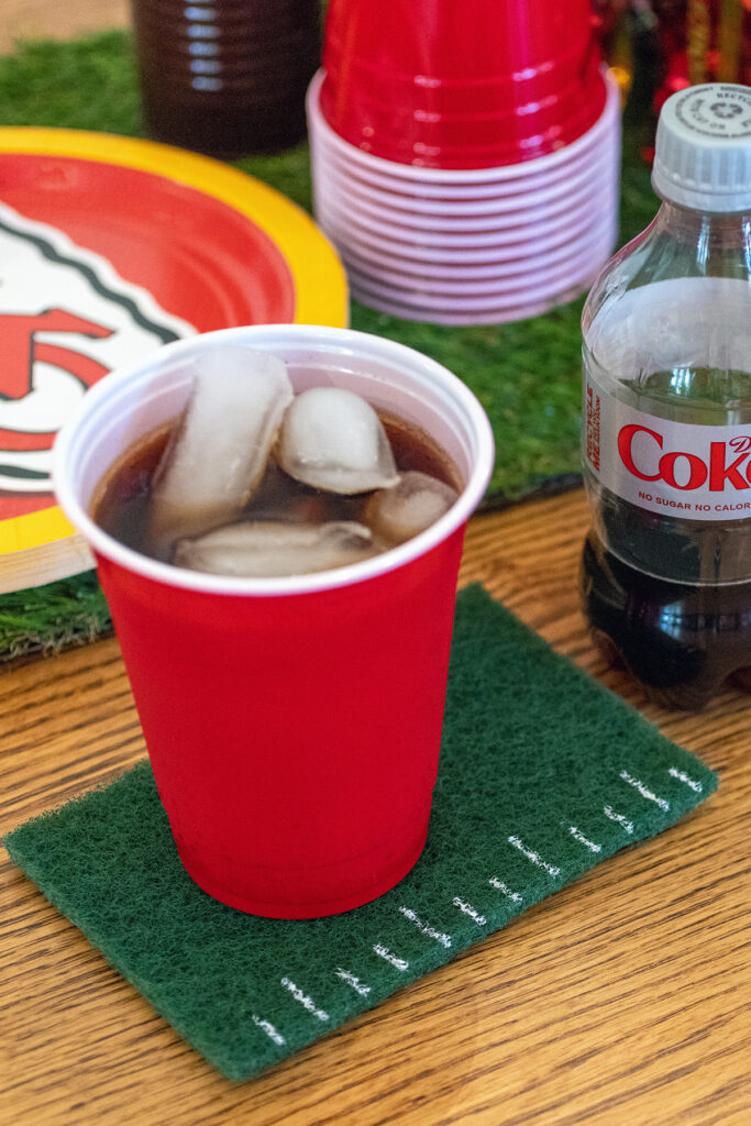 DIY Football Field Turf Coasters