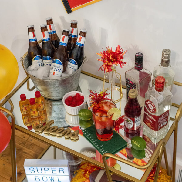 Kansas City Chiefs Super Bowl Bar Cart