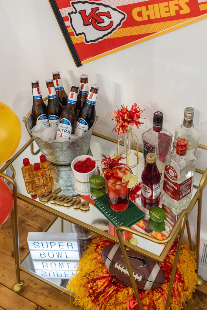 Kansas City Chiefs Super Bowl Bar Cart