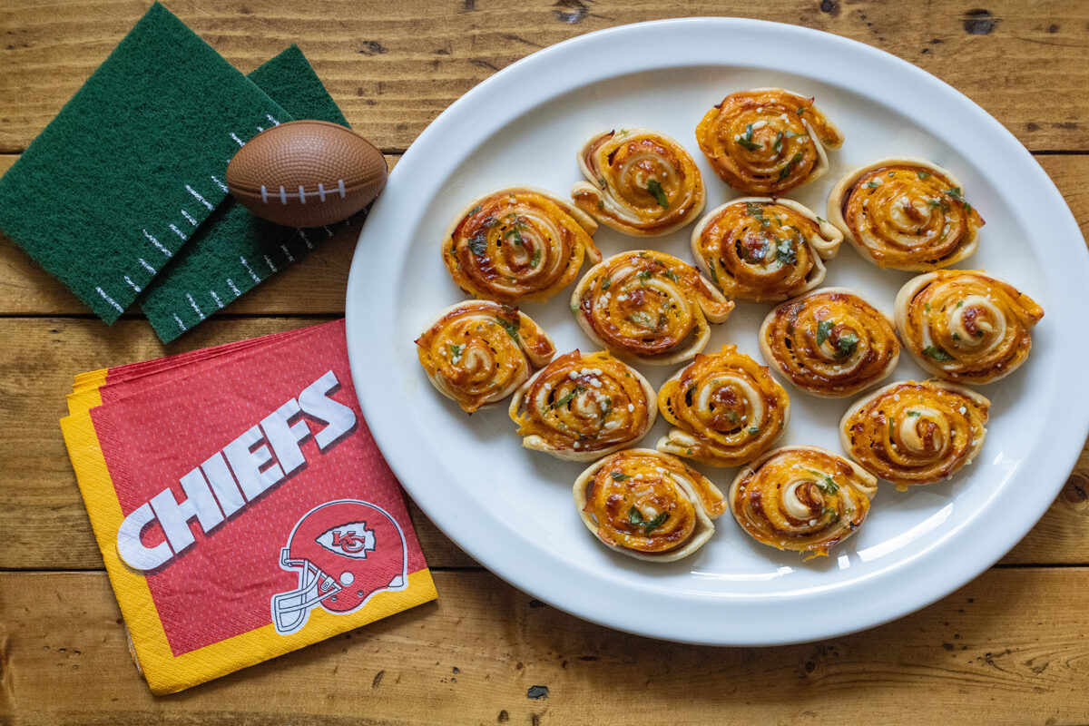 Football Ham & Cheese Roll-Ups