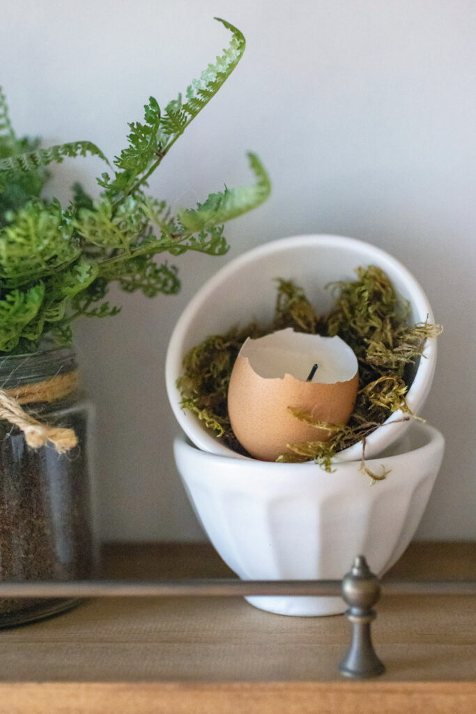 2023 Easter Kitchen Shelves | DIY Eggshell Candle