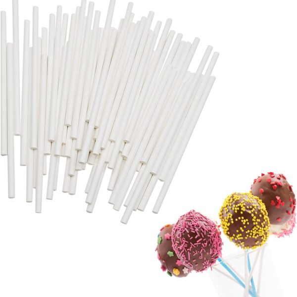 4" Paper Lollipop Sticks