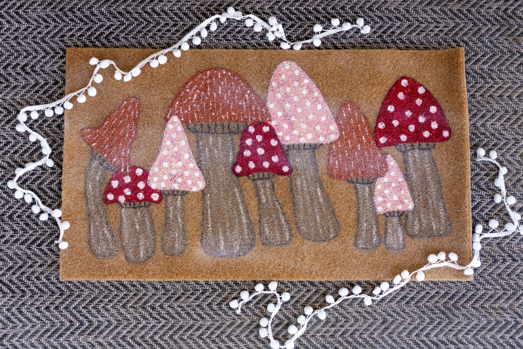 DIY Painted Mushroom Doormat