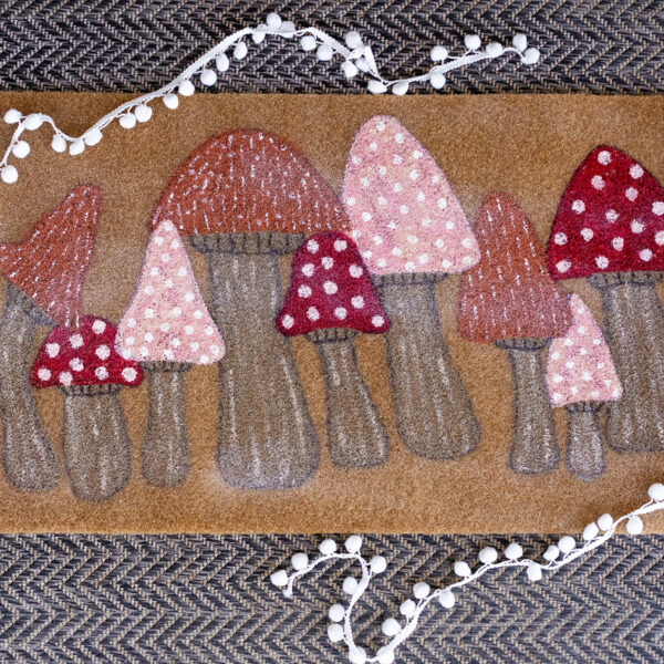 DIY Painted Mushroom Doormat