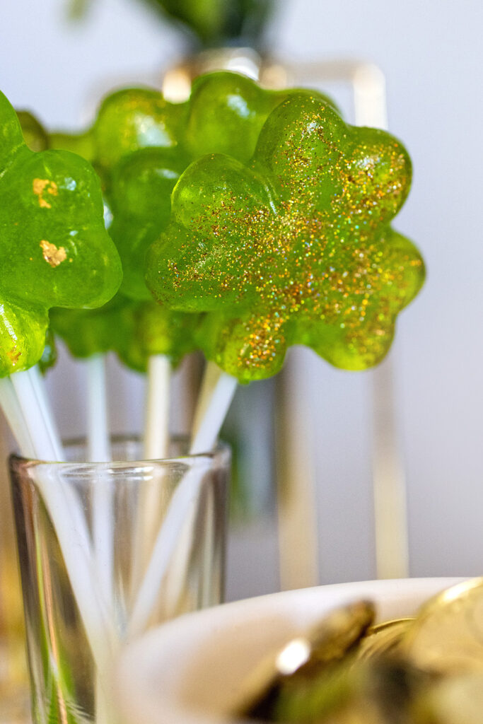 Green Apple St. Patrick's Glitter Lollipop