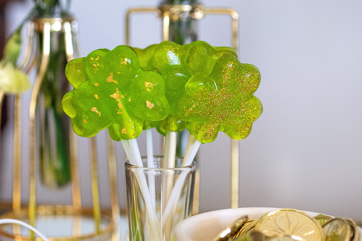 Homemade Green Apple St. Patrick's Lollipops