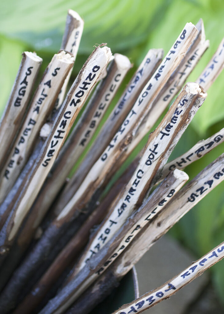 DIY Stick Garden Plant Markers