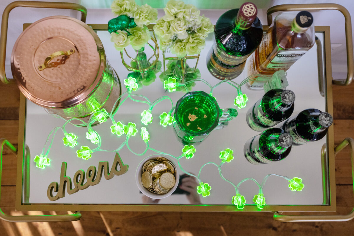 St. Patrick's Bar Cart | Green Beer