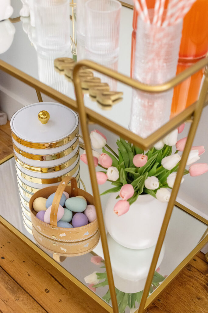 Spring/Easter Bar Cart Setup